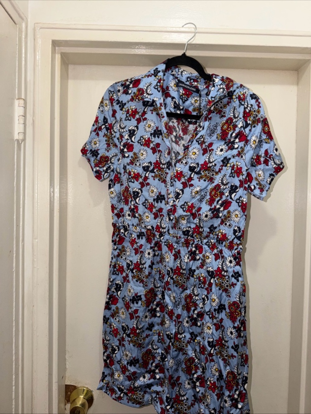 Calvin Klein Jeans Light Blue Floral Shirt Dress